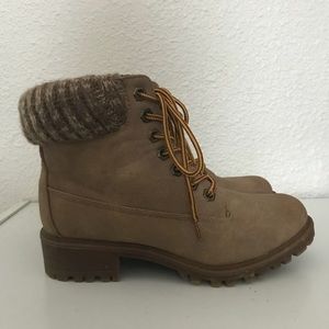 Knit Cuff Work Boots